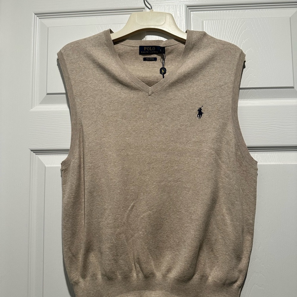 Polo by Ralph Lauren Men's Tan Sweater Vest